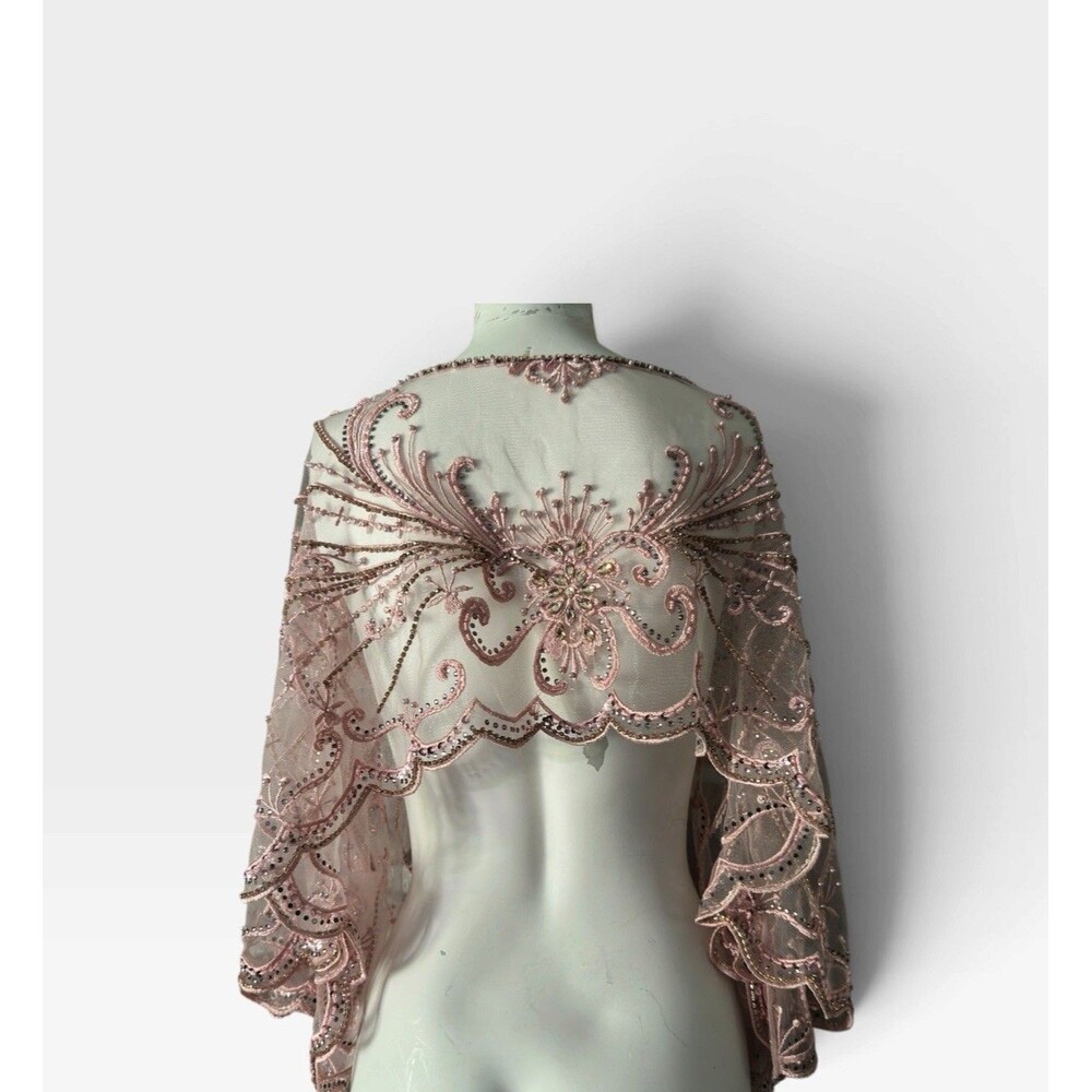 Women Sequin Shawl Wraps Vintage Evening Cape for Dress Flapper Cover Up Beaded